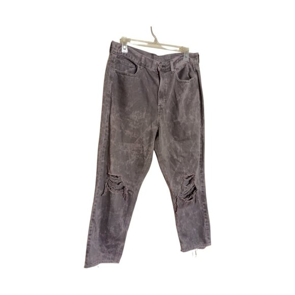 COPY - American Eagle Mom Jeans Distressed Ripped Acid Wash High Waisted Sz 12 … - Picture 10 of 10